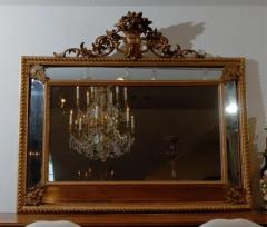 Italian Rococo Style 19th Century Giltwood Pareclose Mirror with Carved Crest - 3415065