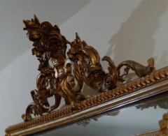 Italian Rococo Style 19th Century Giltwood Pareclose Mirror with Carved Crest - 3415102