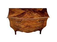 Italian Rococo Style Bomb form Olivewood Veneer 3 Drawer Chest - 4471162