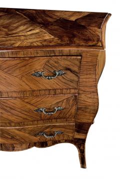Italian Rococo Style Bomb form Olivewood Veneer 3 Drawer Chest - 4471165