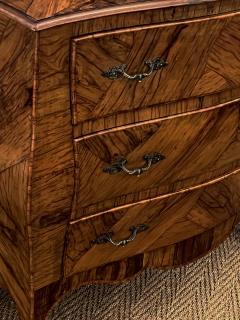 Italian Rococo Style Bomb form Olivewood Veneer 3 Drawer Chest - 4471166