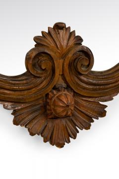 Italian Rococo Style Carved Cartouche Form Fruitwood Wall Mirrors - 4666284