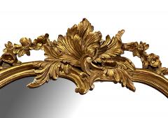 Italian Rococo Style Carved Giltwood Mirror with Floral and Foliate Vine - 4347049