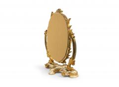 Italian Rococo Style Gilt Carved Dressing Table Vanity Mirror - 1398154