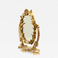 Italian Rococo Style Gilt Carved Dressing Table Vanity Mirror - 1403017