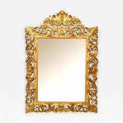 Italian Rococo Style Gilt Wood Filigree Wall Mirror - 1408517