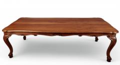 Italian Rococo Style Hand carved European Walnut Fruitwood Farm library Table - 4293279