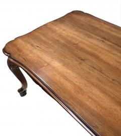 Italian Rococo Style Hand carved European Walnut Fruitwood Farm library Table - 4293283