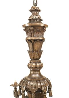 Italian Rococo Style Large Carved Oak Chandeliers - 735936