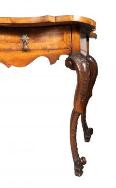 Italian Rococo Walnut Console Table - 4506521