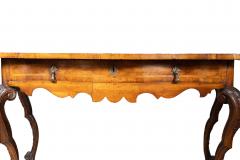 Italian Rococo Walnut Console Table - 4506532