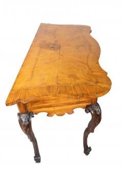 Italian Rococo Walnut Console Table - 4506572