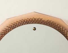 Italian Rose Gold Glass Wall Mirror circa 1950 - 4783616