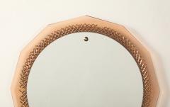 Italian Rose Gold Glass Wall Mirror circa 1950 - 4783625