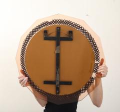 Italian Rose Gold Glass Wall Mirror circa 1950 - 4783633