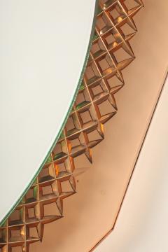 Italian Rose Gold Glass Wall Mirror circa 1950 - 4783642