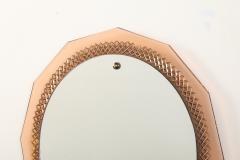 Italian Rose Gold Glass Wall Mirror circa 1950 - 4783657