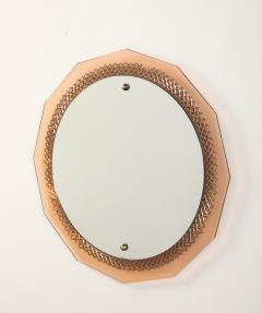 Italian Rose Gold Glass Wall Mirror circa 1950 - 4783672
