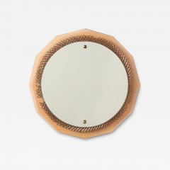 Italian Rose Gold Glass Wall Mirror circa 1950 - 4791827