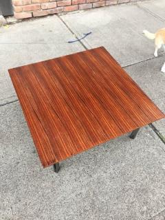 Italian Rosewood and Aluminum Low Coffee Table - 640207