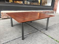 Italian Rosewood and Aluminum Low Coffee Table - 640209