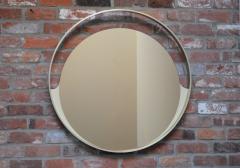 Italian Round Aluminum Architectural Wall Mirror with Bronzed Glass by Rimadesio - 3492576
