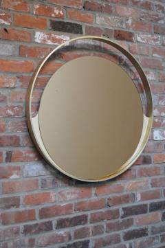 Italian Round Aluminum Architectural Wall Mirror with Bronzed Glass by Rimadesio - 3492577