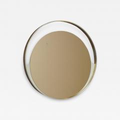 Italian Round Aluminum Architectural Wall Mirror with Bronzed Glass by Rimadesio - 3494490