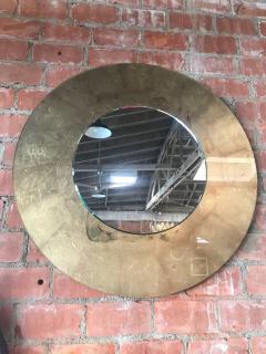 Italian Round Mirror with Gold Leaf - 546292