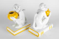 Italian Royal Porcelain Monkeys Bookends - 554591