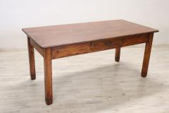 Italian Rustic Kitchen Table or Writing Table in Fir Wood Restored - 3912448