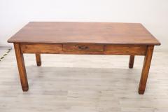 Italian Rustic Kitchen Table or Writing Table in Fir Wood Restored - 3912449