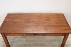 Italian Rustic Kitchen Table or Writing Table in Fir Wood Restored - 3912451