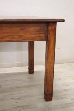 Italian Rustic Kitchen Table or Writing Table in Fir Wood Restored - 3912452