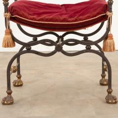 Italian Savonarole Chair in Red Velvet - 2926839