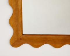 Italian Scalloped Shaped Wood Wall Mirror - 3528128