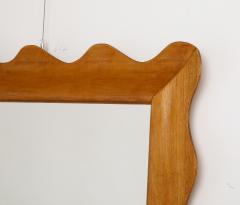 Italian Scalloped Shaped Wood Wall Mirror - 3528132