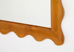 Italian Scalloped Shaped Wood Wall Mirror - 3528133
