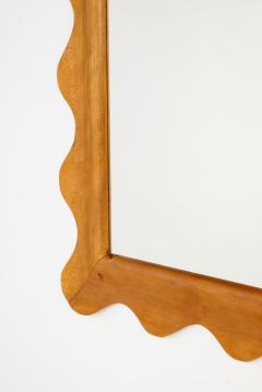 Italian Scalloped Shaped Wood Wall Mirror - 3528134
