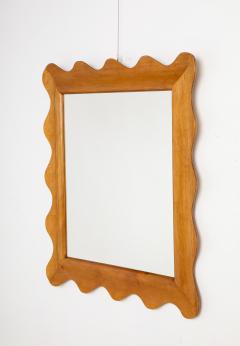 Italian Scalloped Shaped Wood Wall Mirror - 3528135