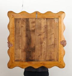 Italian Scalloped Shaped Wood Wall Mirror - 3528136