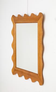 Italian Scalloped Shaped Wood Wall Mirror - 3528138