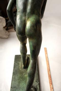 Italian School Nude Male Runner Classical Bronze After the Antique - 1206018