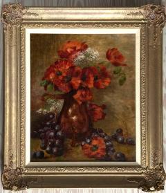Italian School Red Poppies and Grapes  - 3719498