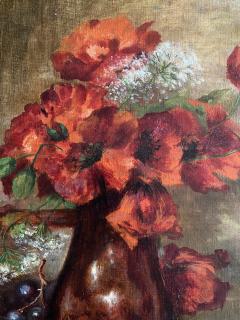 Italian School Red Poppies and Grapes  - 3719502