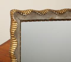 Italian Sculptural Carved Gilt Wood Table Vanity Mirror circa 1950 - 4783634