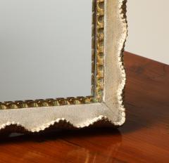 Italian Sculptural Carved Gilt Wood Table Vanity Mirror circa 1950 - 4783743