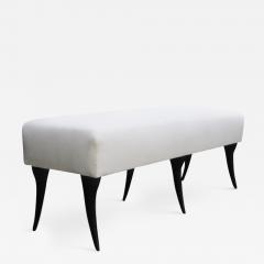 Italian Sculptural Upholstered Ebonised Bench - 1161055