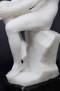 Italian Sculpture in Precious White Marble of Carrara Nude Woman - 3808707