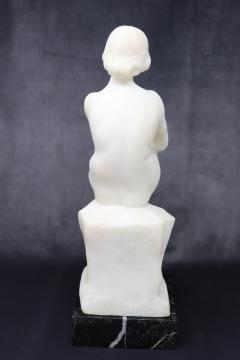 Italian Sculpture in Precious White Marble of Carrara Nude Woman - 3808709